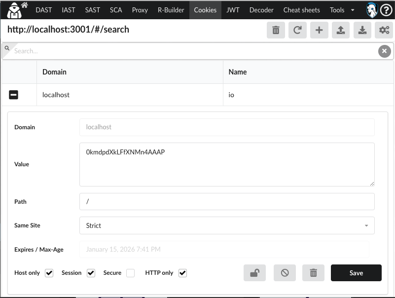 PTK Cookie tool